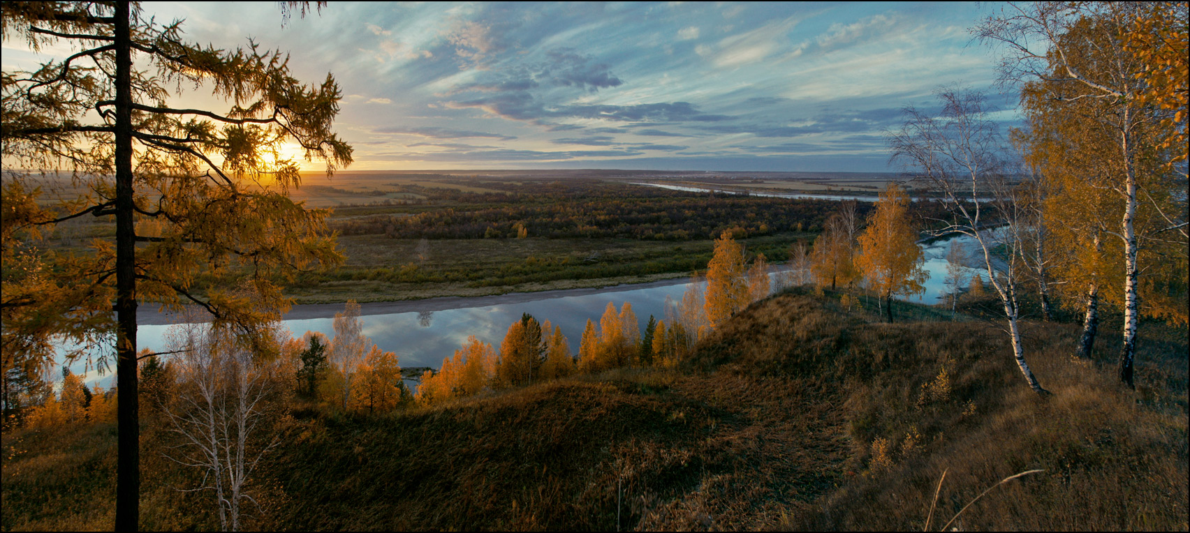 Закат в красных тонах...