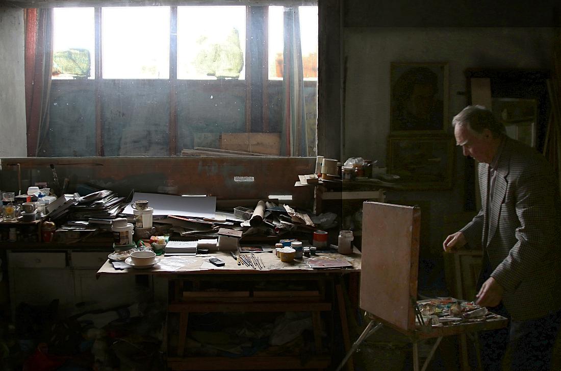 в мастерской