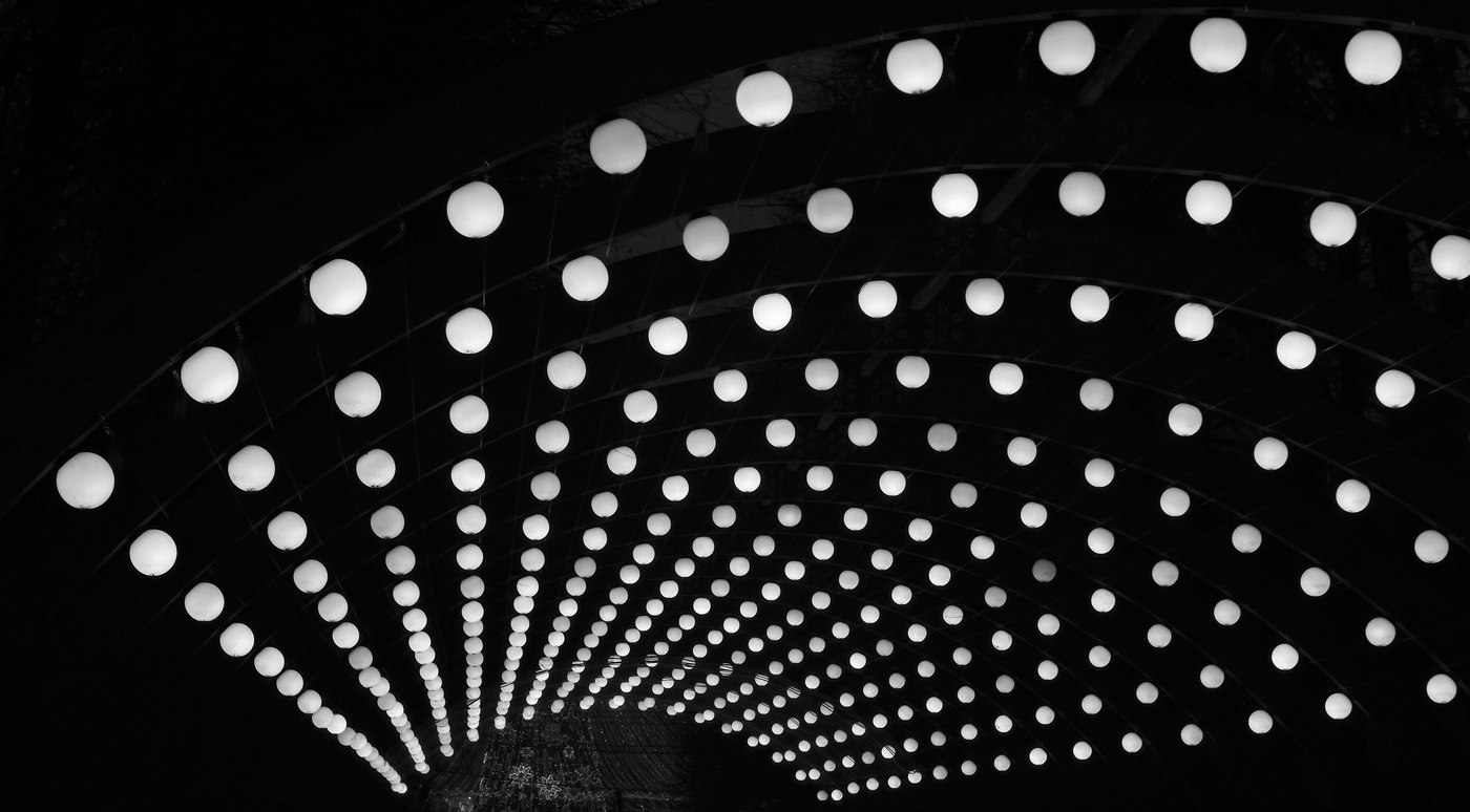 В горошек...