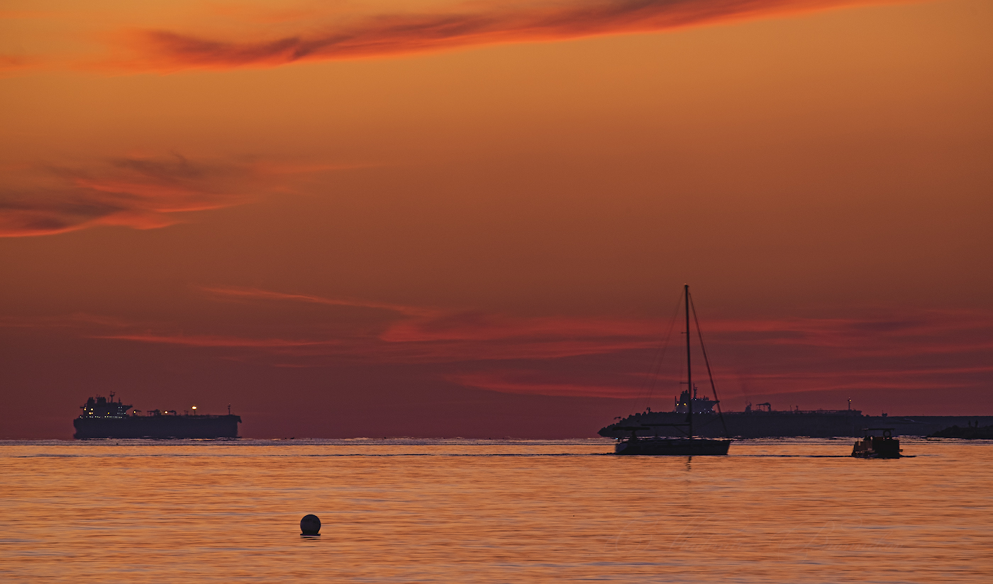 Закат в Геленджике