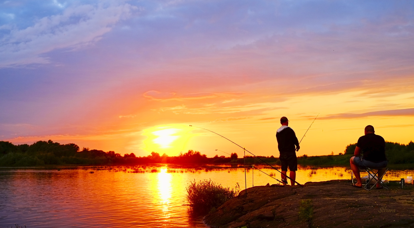 На вечерней заре.