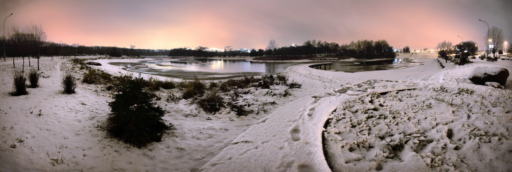 Ночной Минск, пано