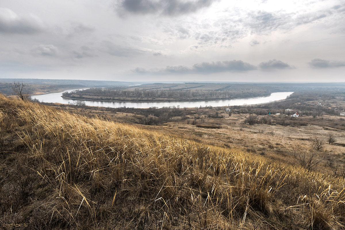Вид на Донец и хутор Кудинов ранней весной