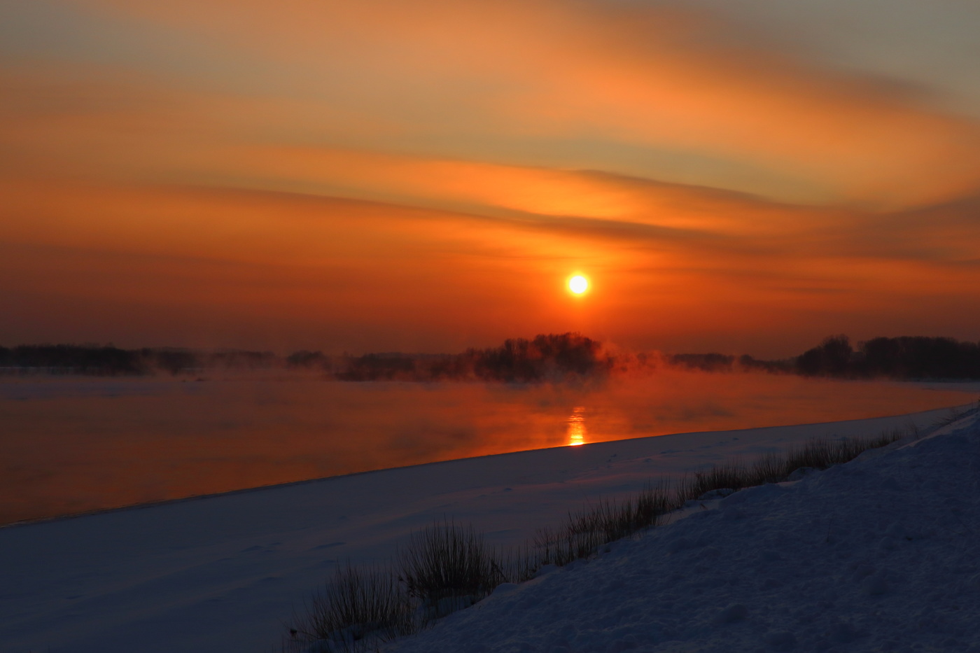 Морозный закат