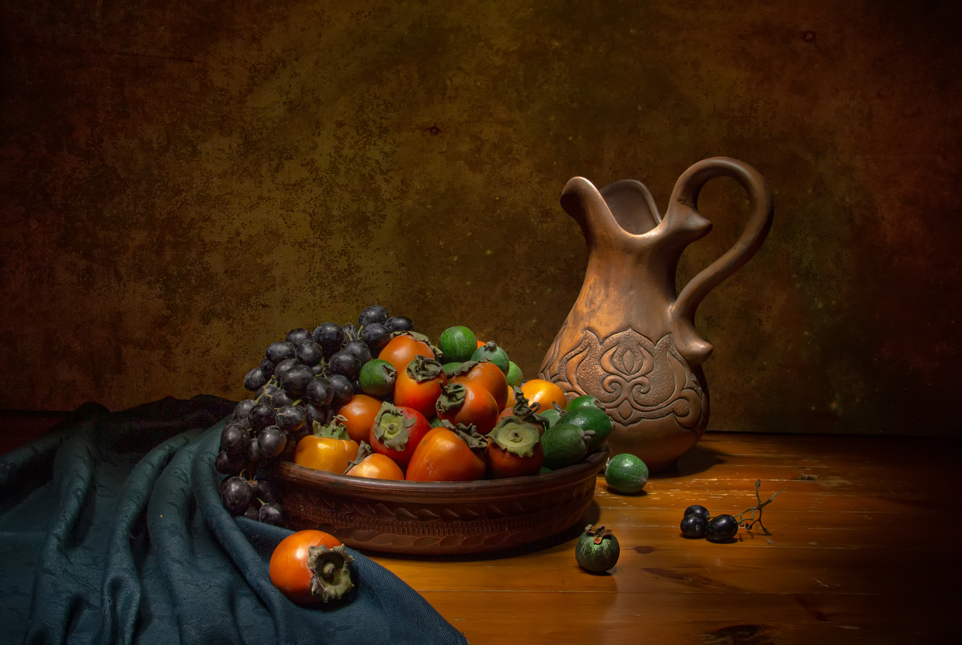 С хурмой и фейхоа.....