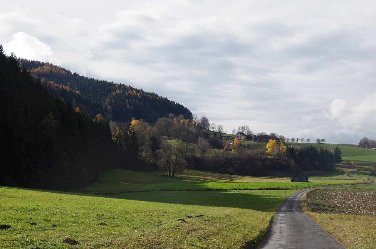Осень в сельской местности.