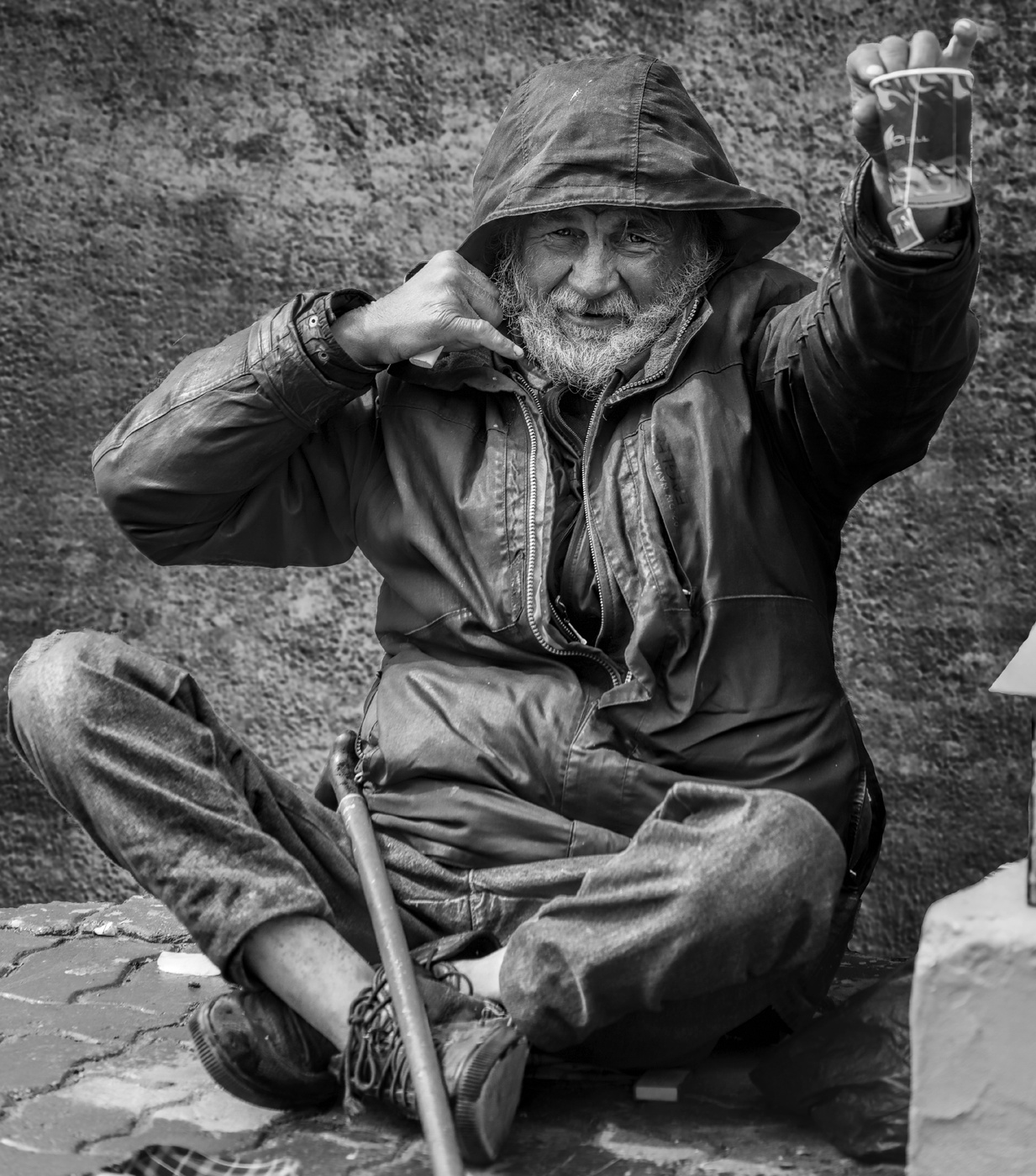 человек с чаем