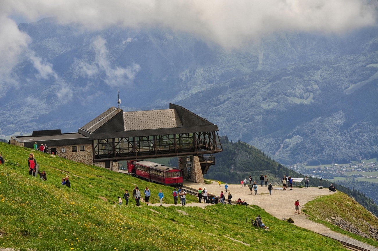 Австрия.Шафбергбан - паровозик горной зубчатой железной дороги