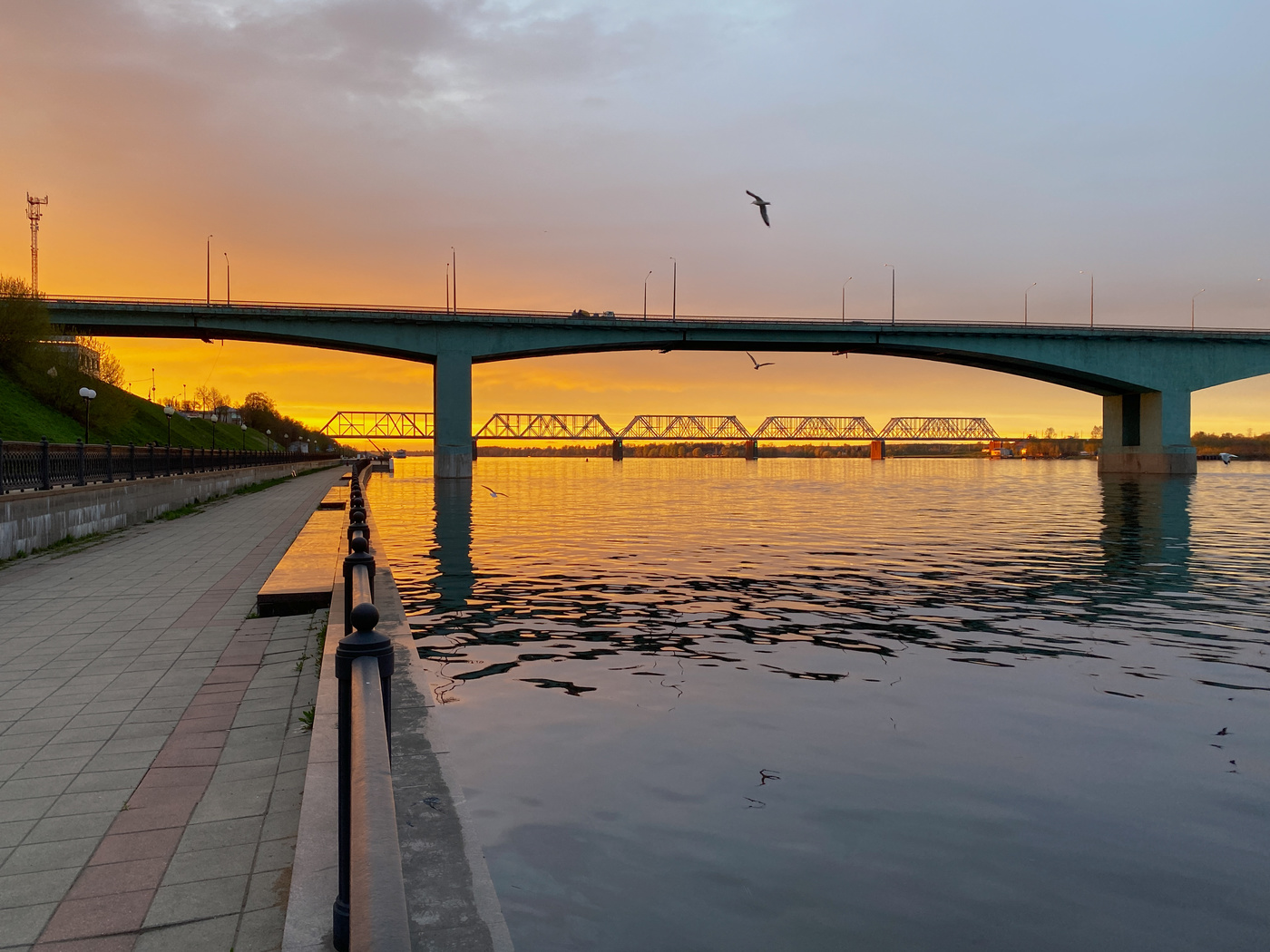 На закате...