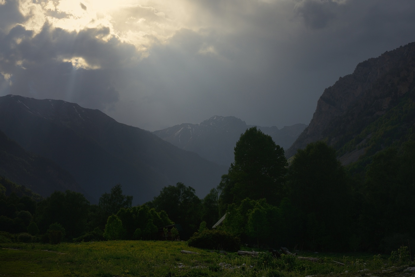 Закат в горах