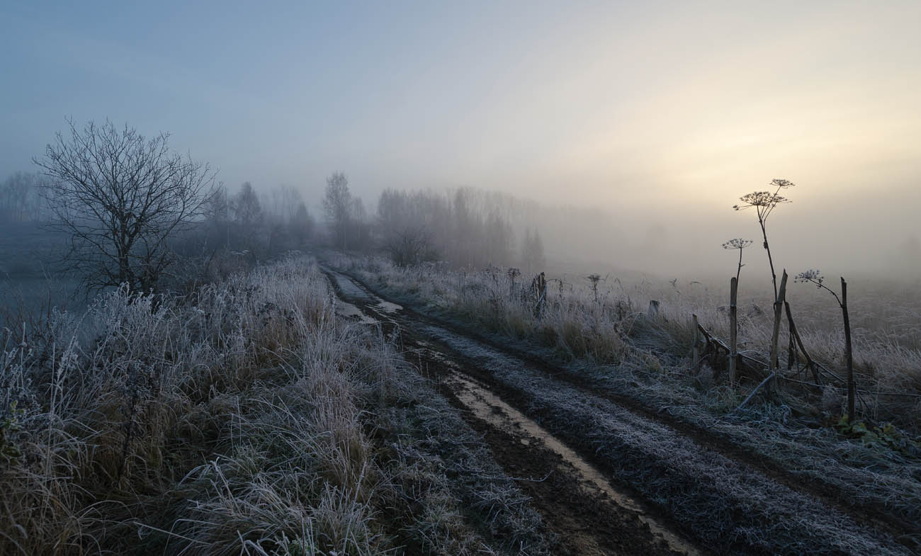 В тумане спрятался рассвет