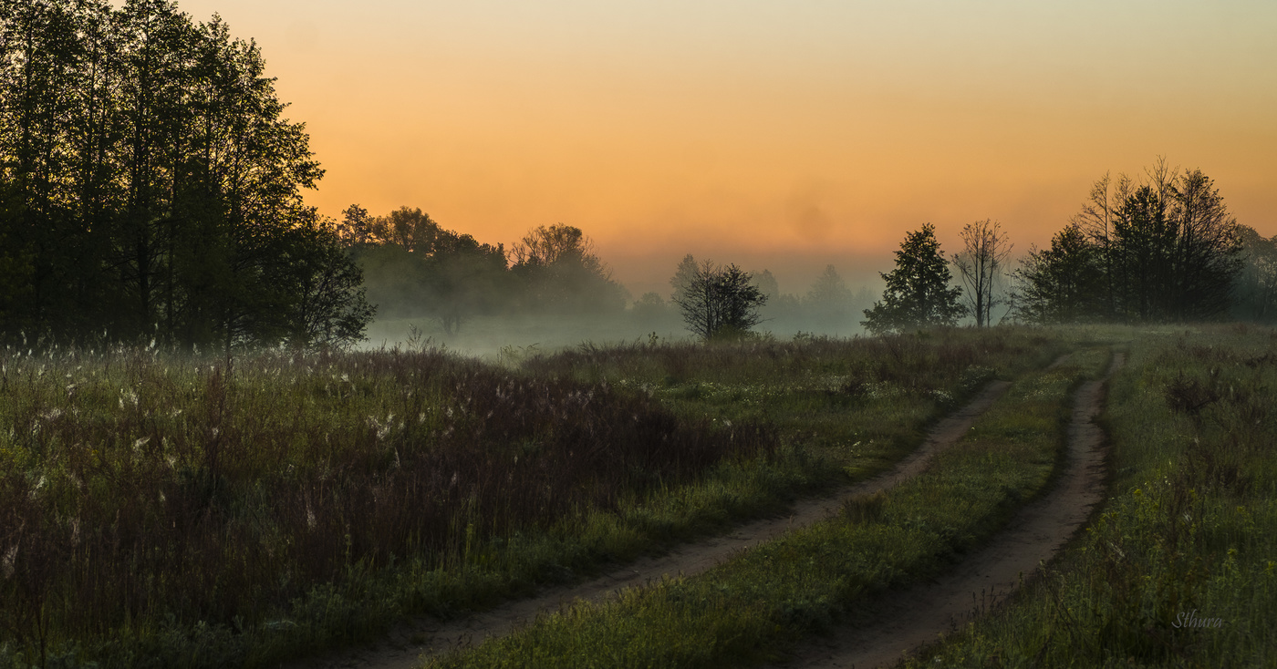 По дороге к озеру.