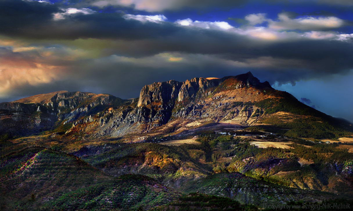 Демерджи на закате дня в Крыму