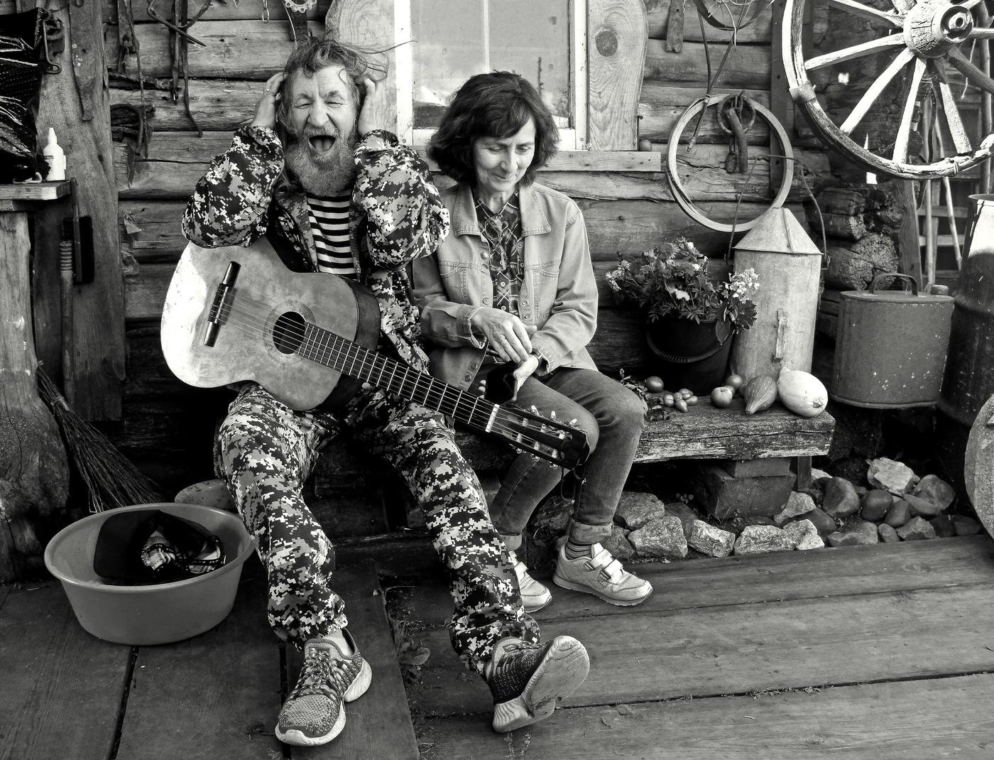 Живописец Соколов в загородном "поместье"