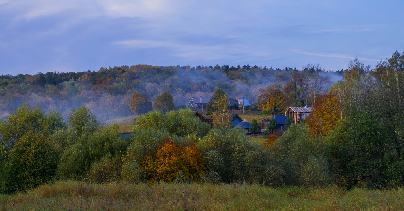 Вечер в деревне.