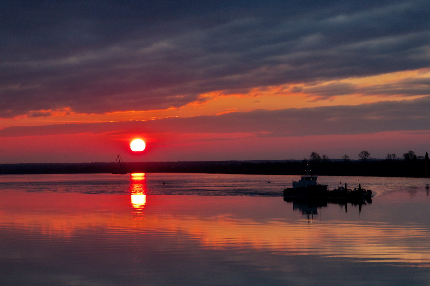 Закат над Томью.