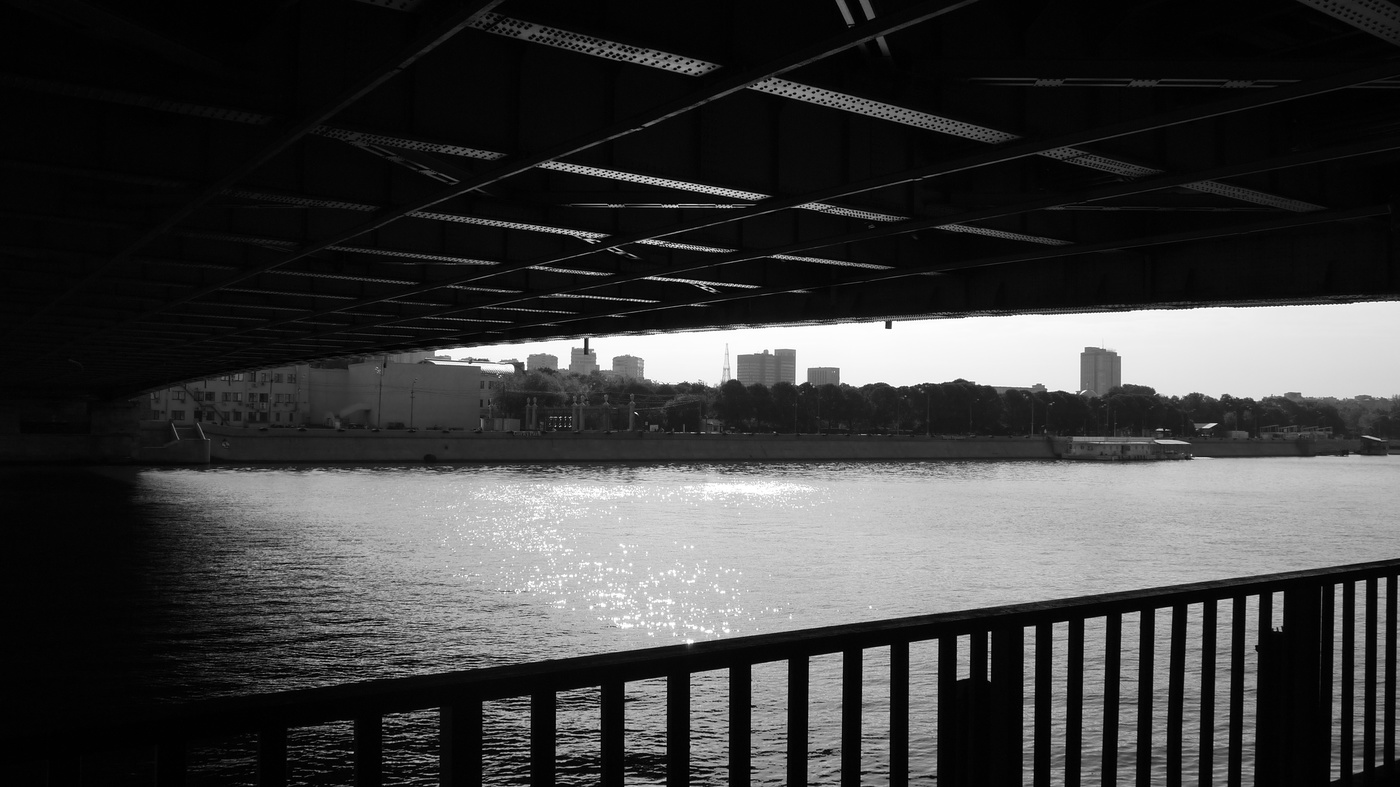 Вид на Шаболовку из под Крымского моста.