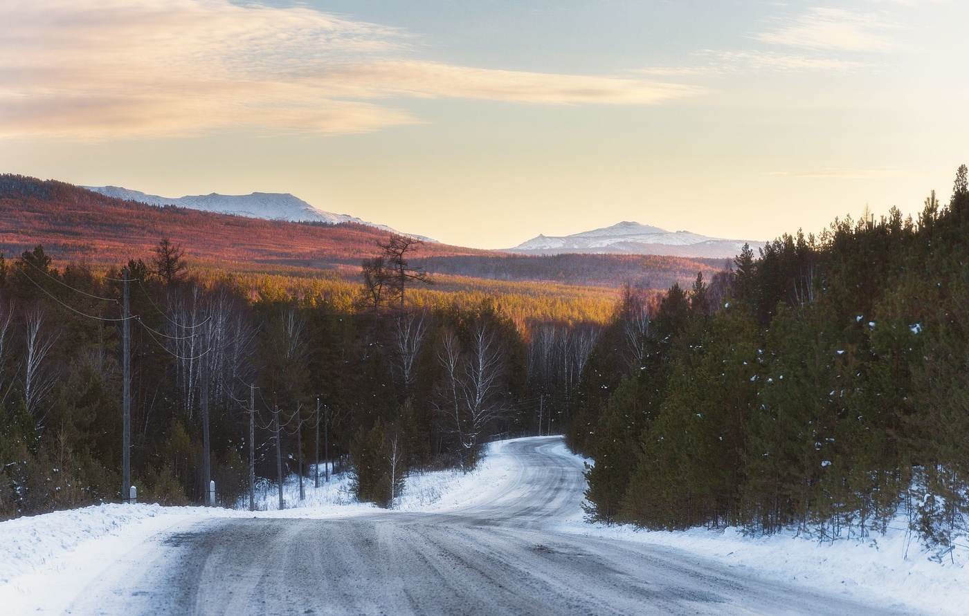 По зимней дороге