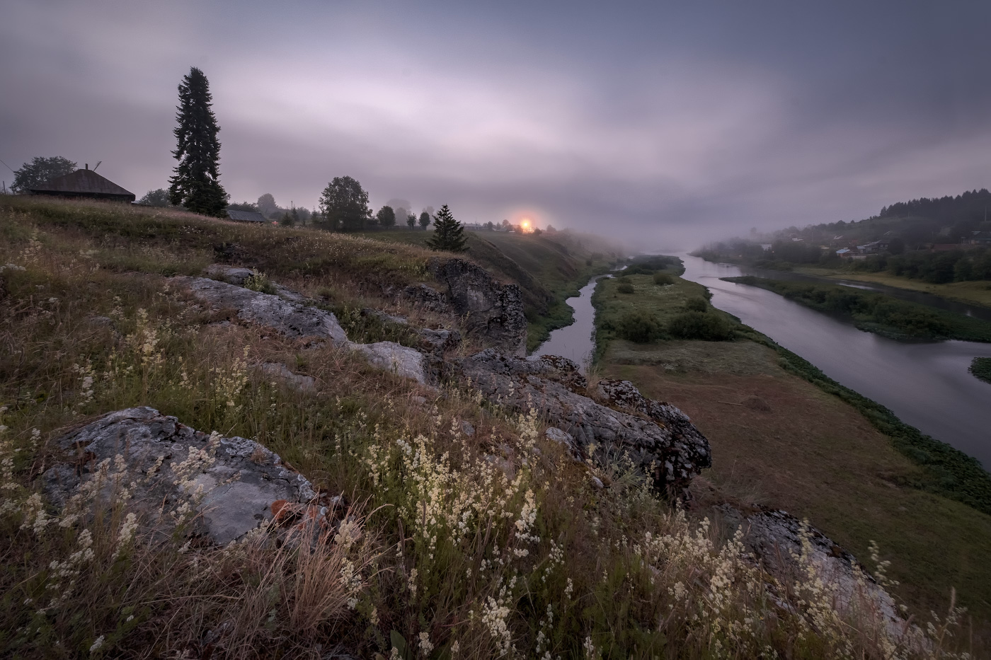Белая ночь на Богатском камне у Кусьи