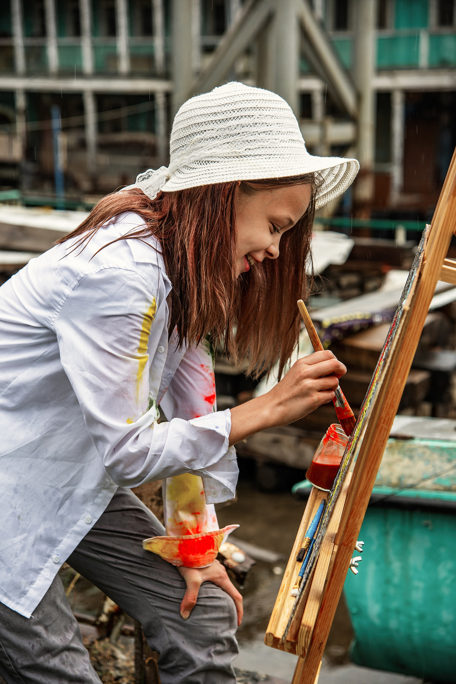 Искусство в речном порту