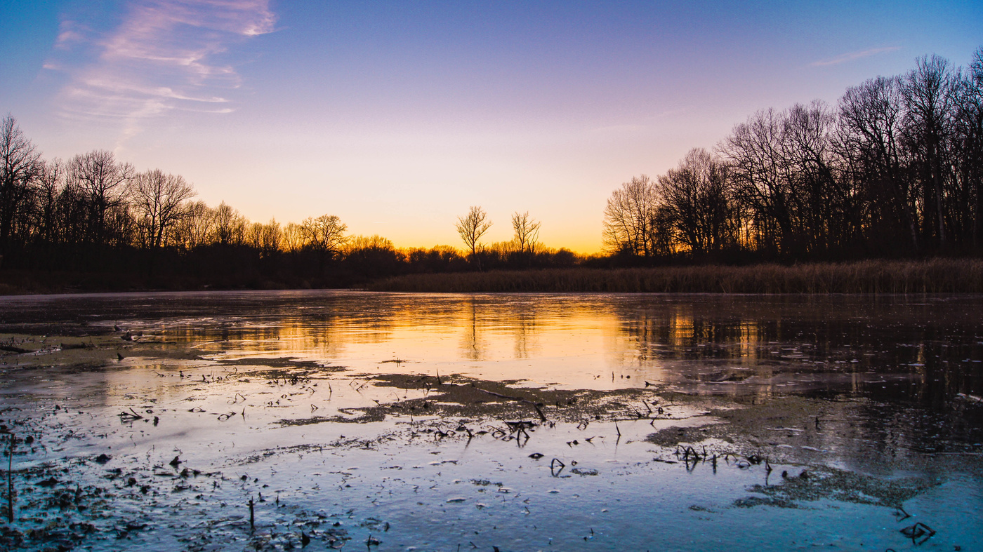 Вечер на Хопре, первый лёд.