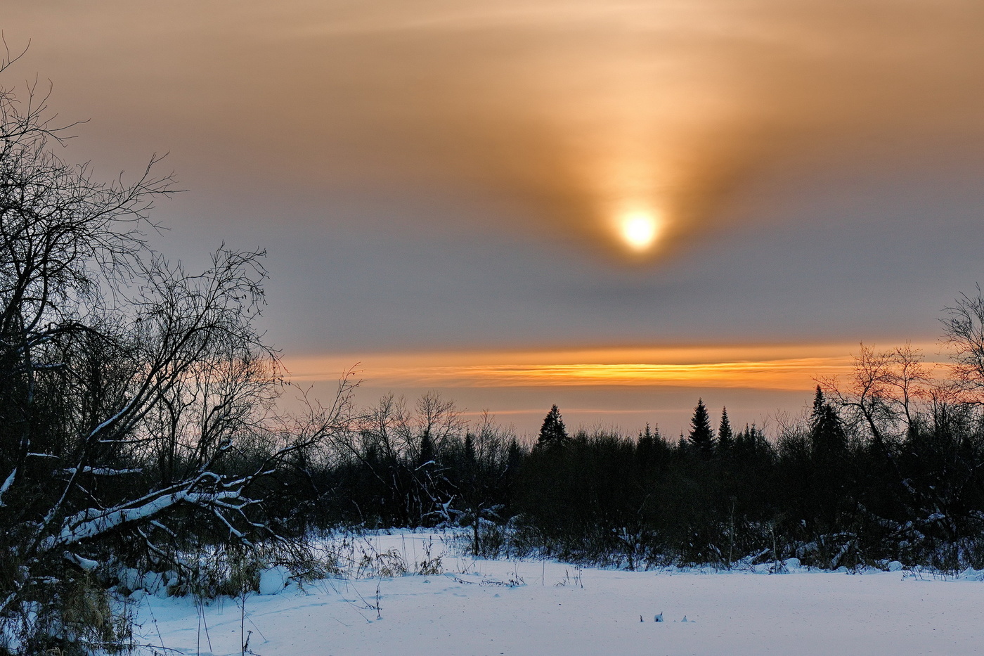 Зимний вечер.