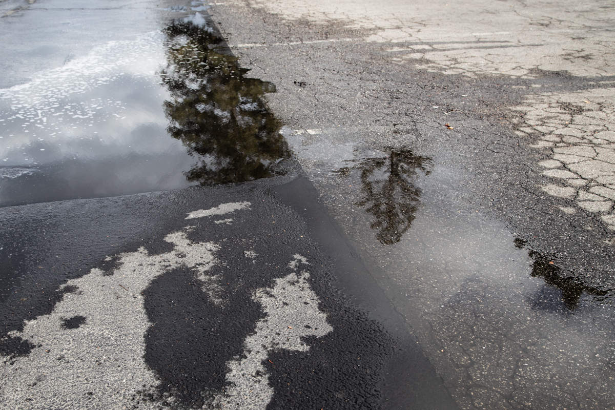 Зимние лужи