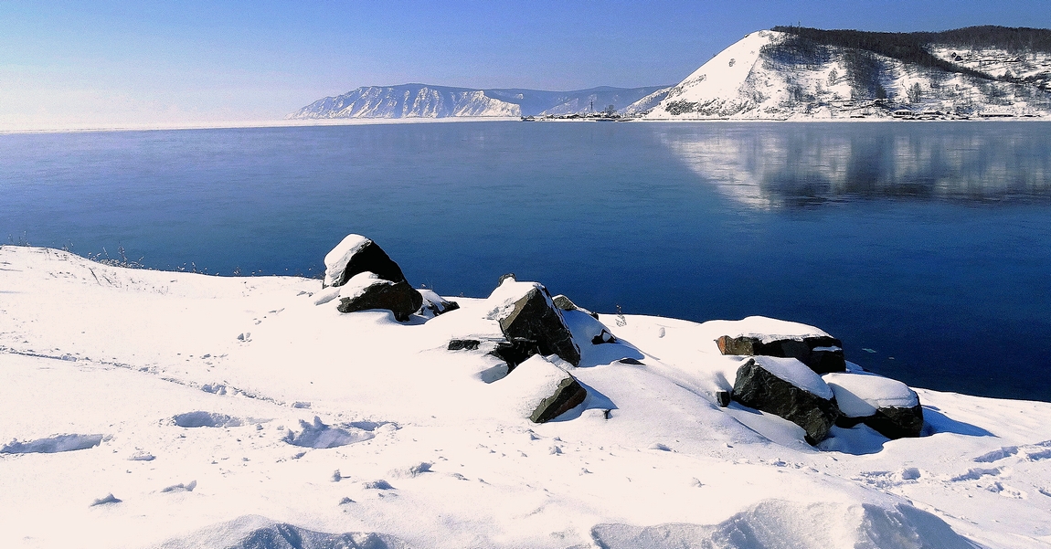 Исток Ангары зимой