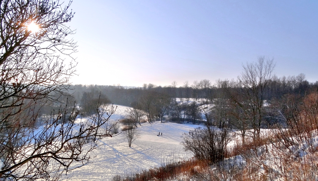 Январский короткий морозный день