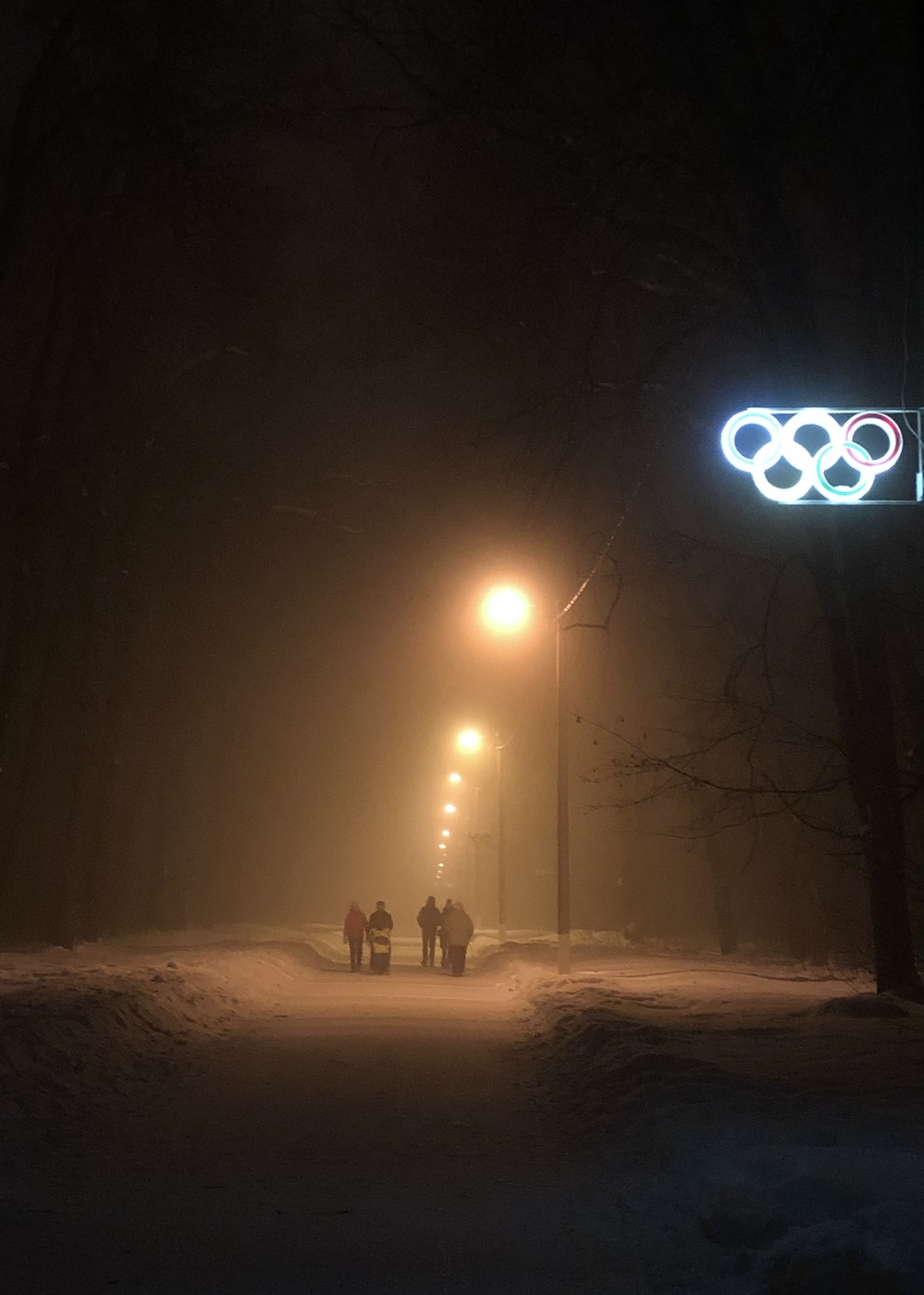 Туманный зимний вечер