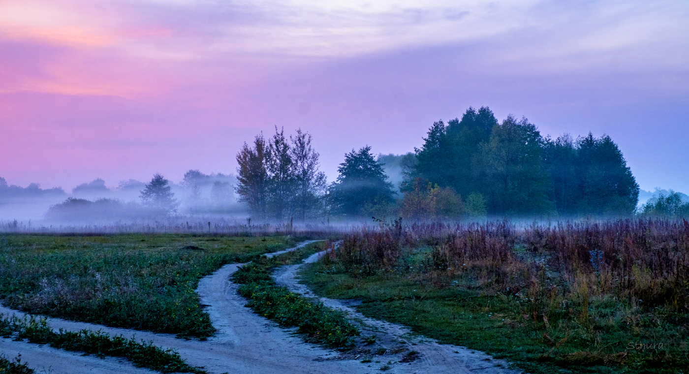 Поля осенние.