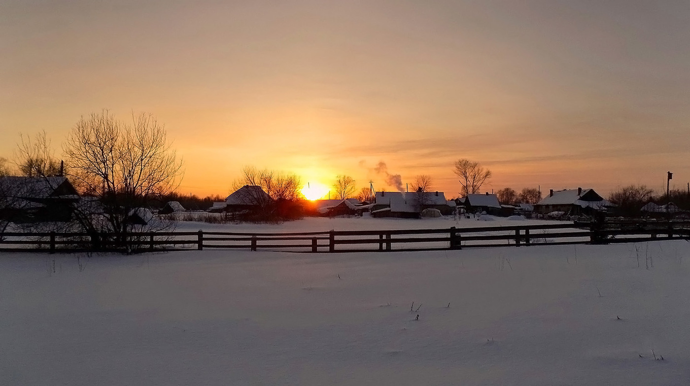 Деревенский закат
