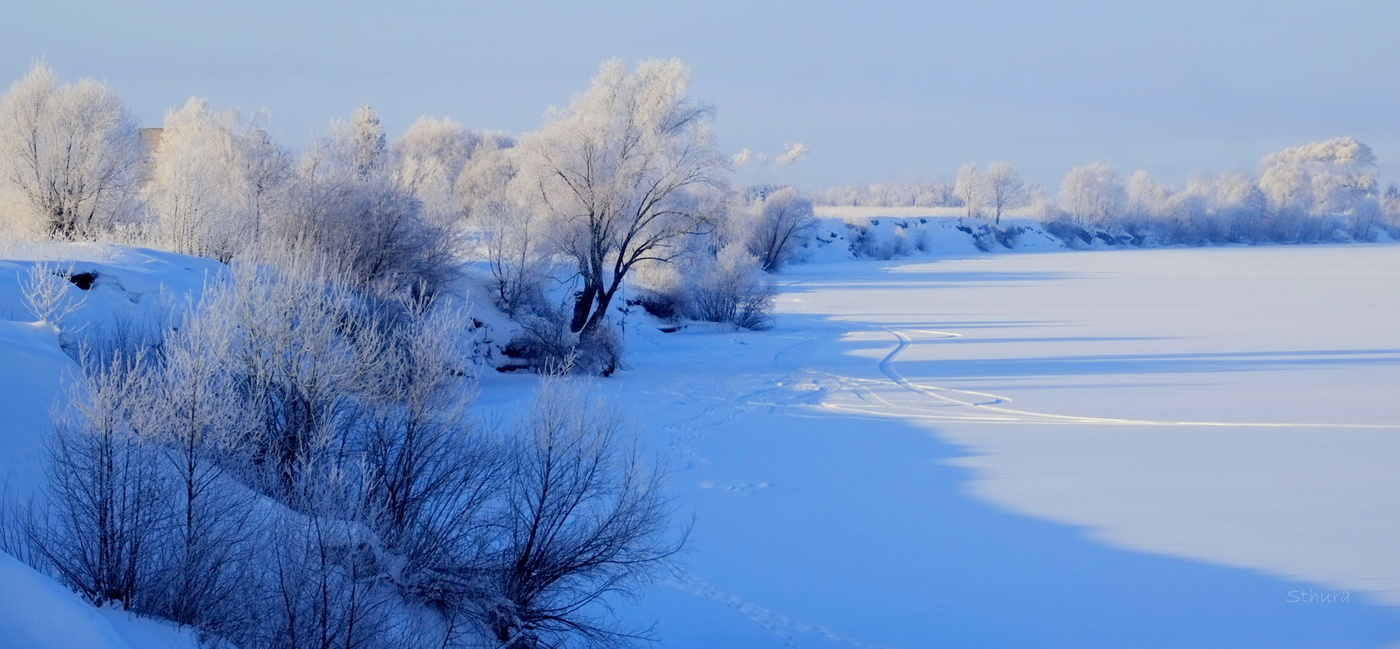 Зима. Ока.