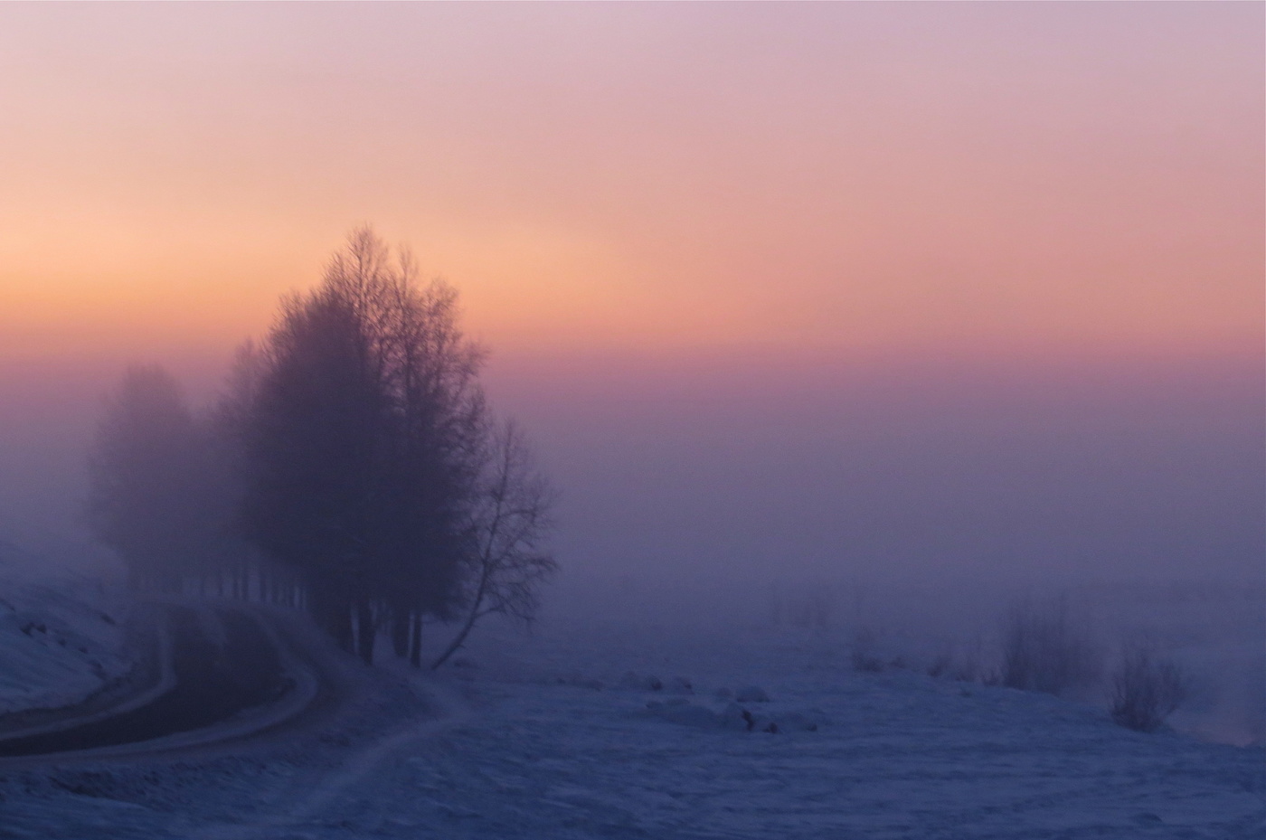 На рассвете морозного дня