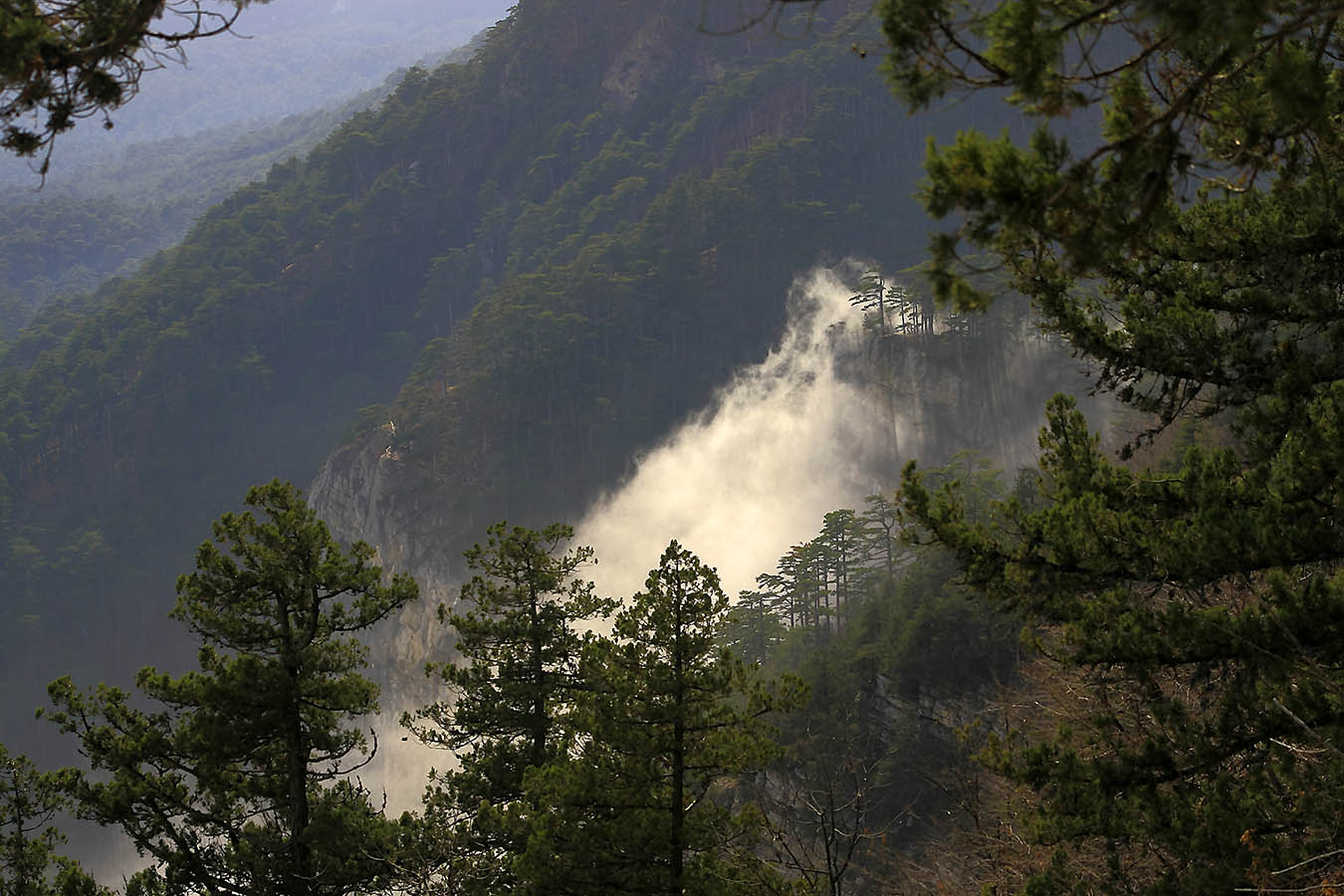 Над водопадом Учан-Су