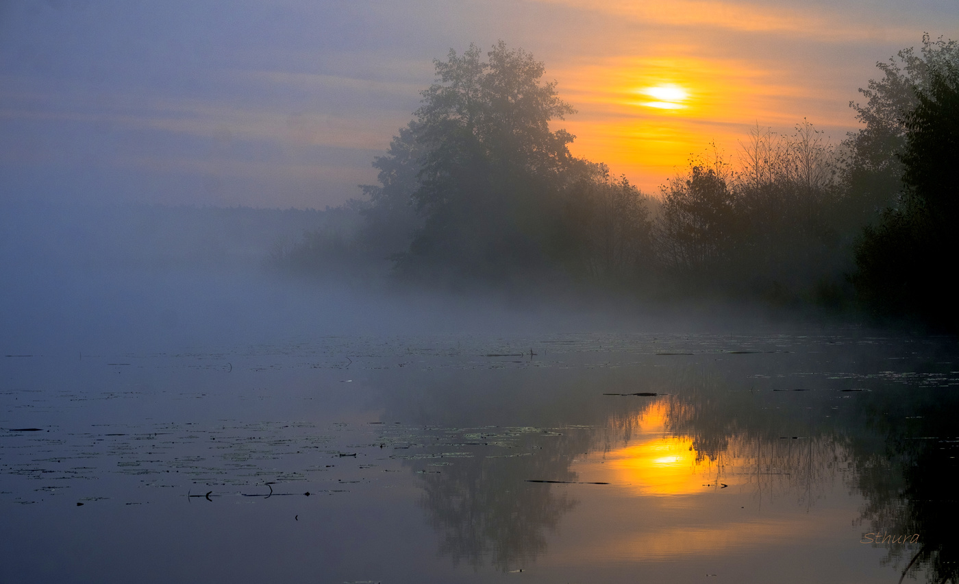 Рассвет с отражением.
