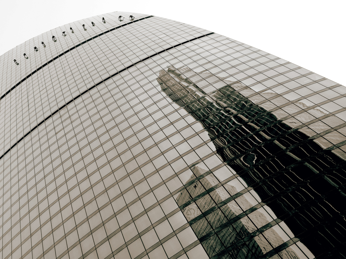 Мойщики окон в Москва-Сити