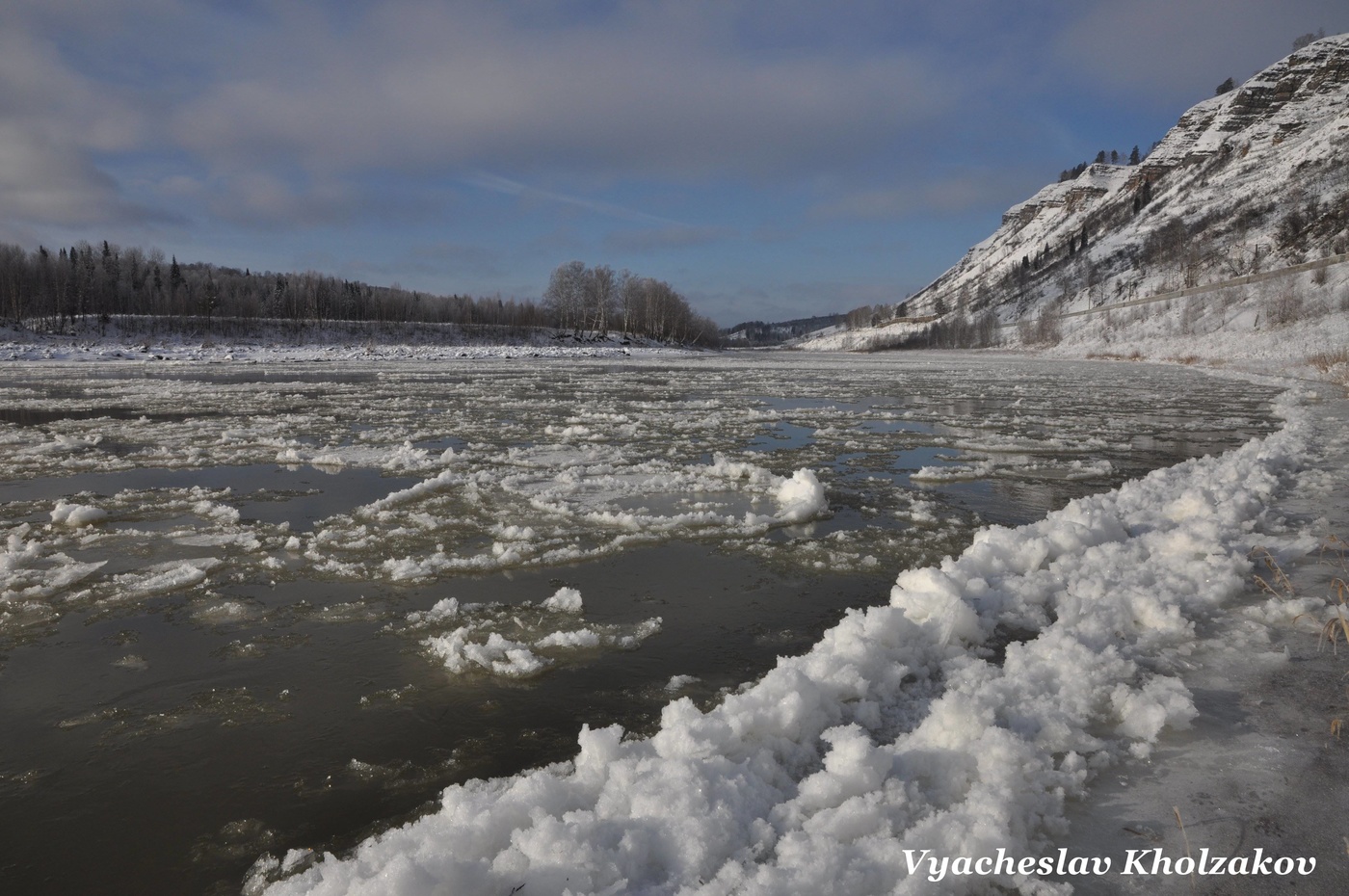 Ледоход на реке Кондома