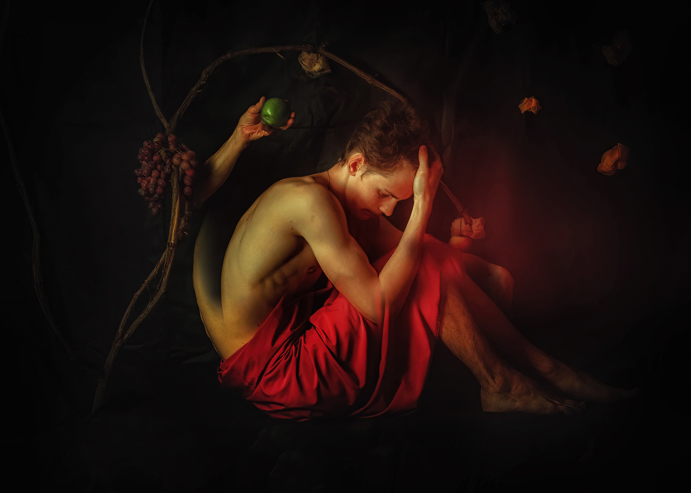 подражание Караваджо ..