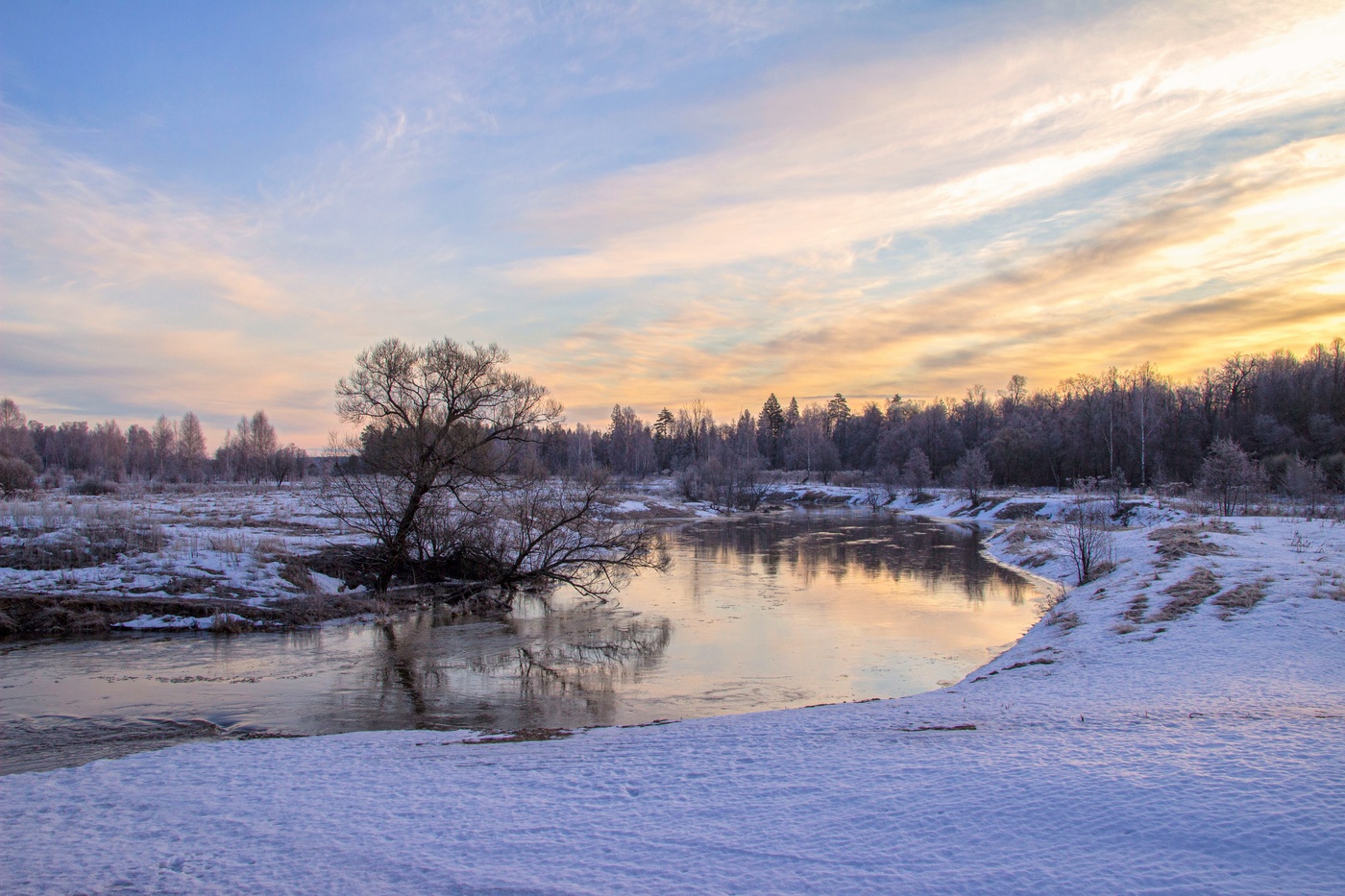 Рассвет на речке Большой Киржач