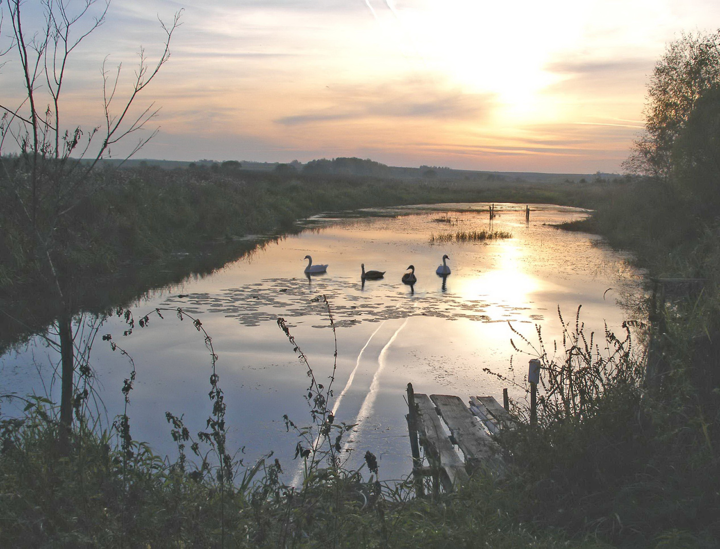 На закате...