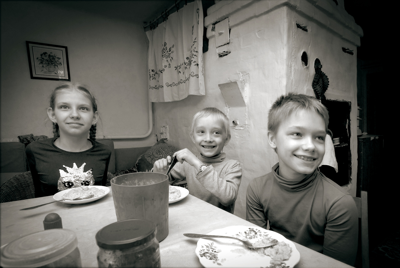 завтрак у печки