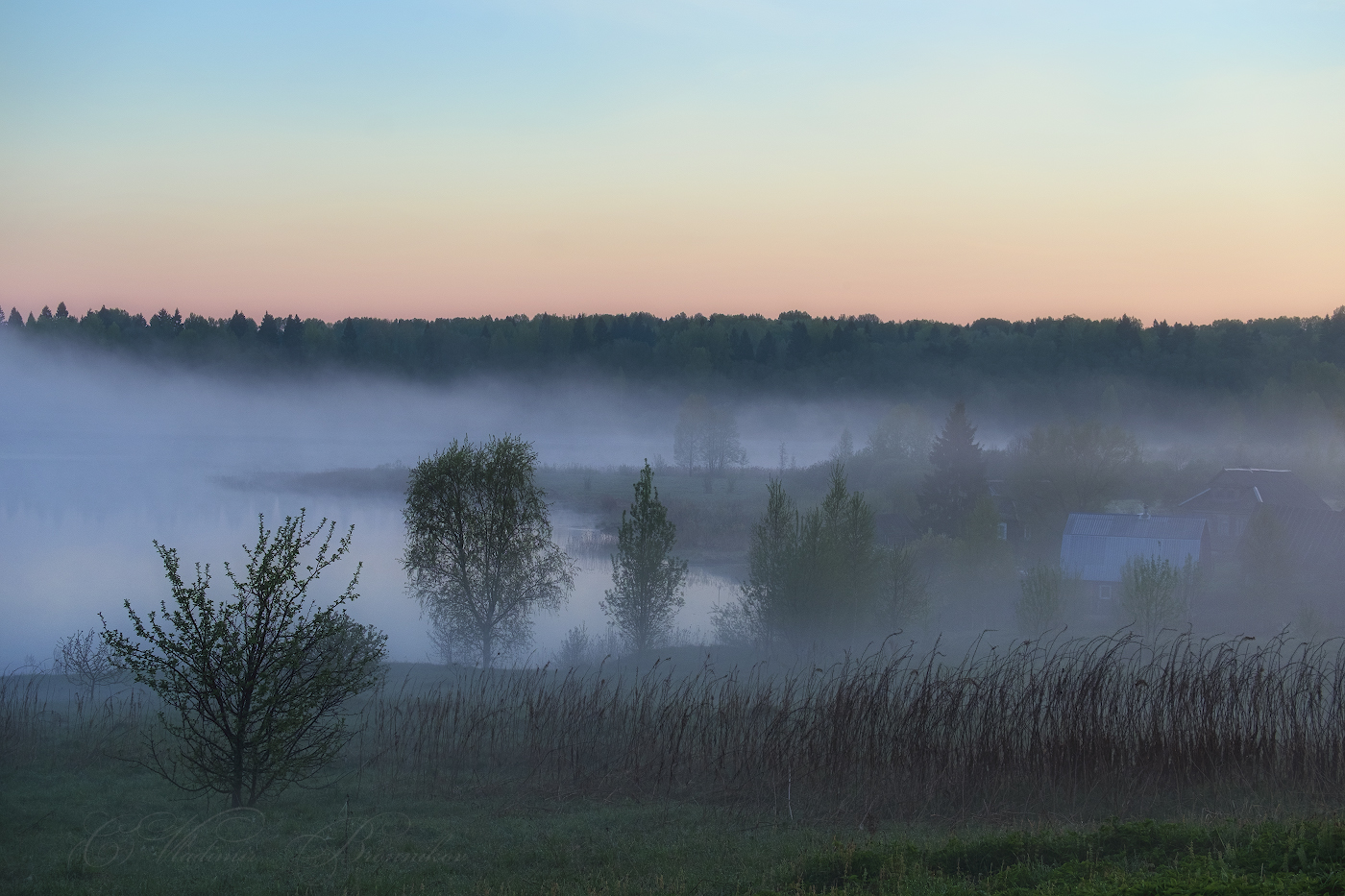 Туман над озером