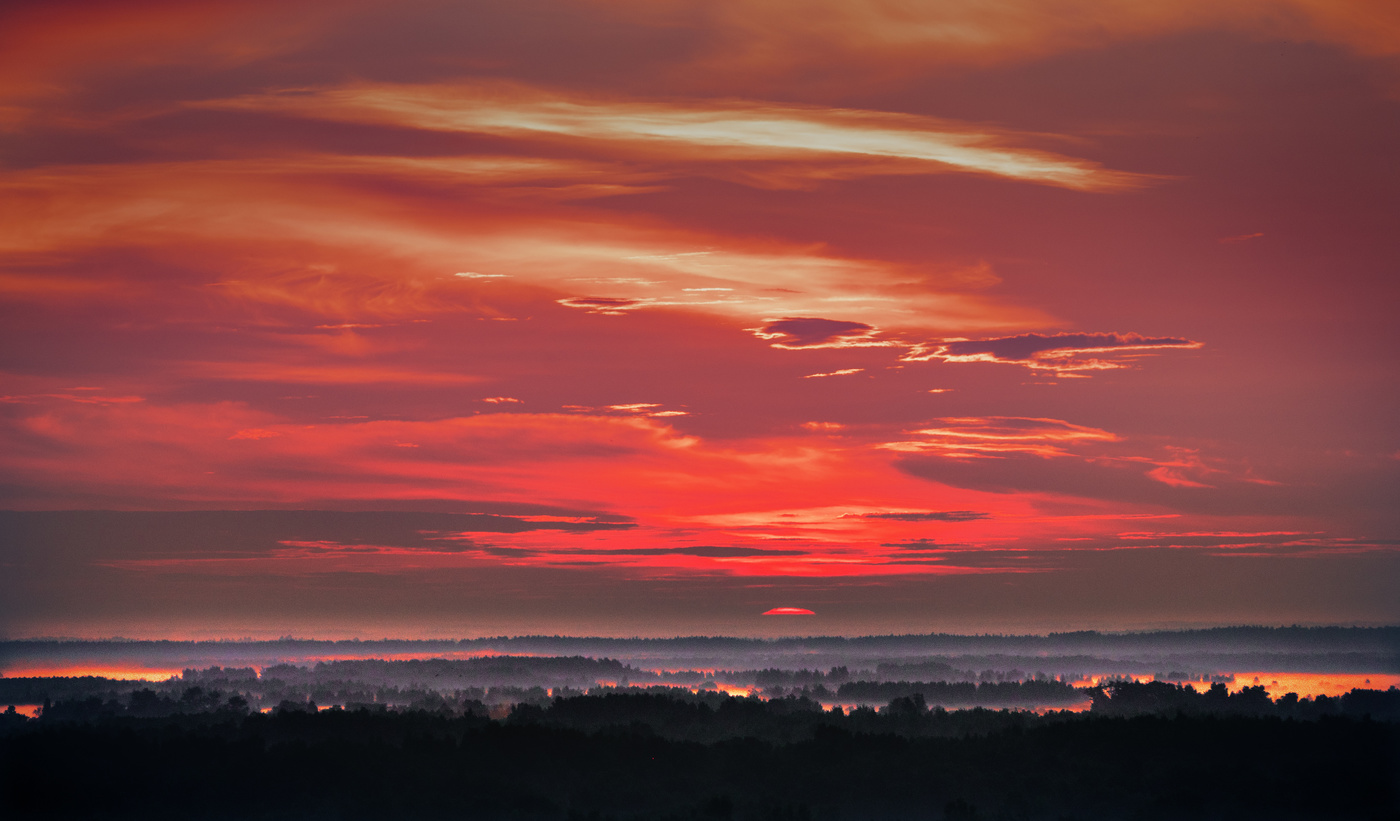 пейзаж в красных тонах