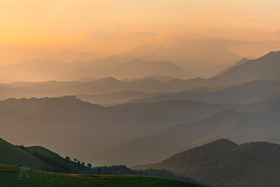 Акварельные горы