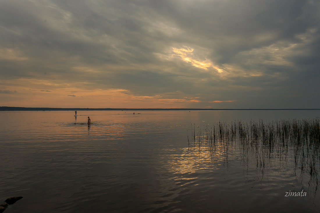 Закат на Плещеевом озере